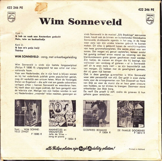 Wim Sonneveld : Zingt... (7", EP, Mono)