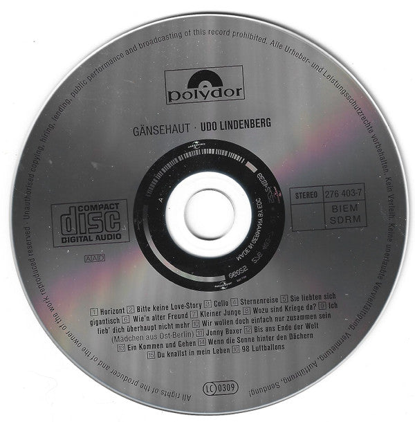 Udo Lindenberg : Gänsehaut (CD, Comp, RE)