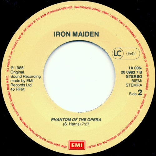 Iron Maiden : Run To The Hills (7", Single)