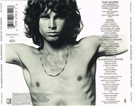 Jim Morrison Music By The Doors : An American Prayer (CD, Album, RE, RM)
