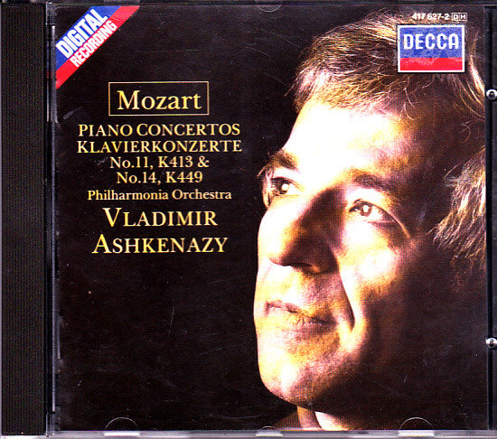 Wolfgang Amadeus Mozart / Vladimir Ashkenazy, Philharmonia Orchestra : Piano Concertos No. 11, K413 & No. 14, K4493 (CD, Album)