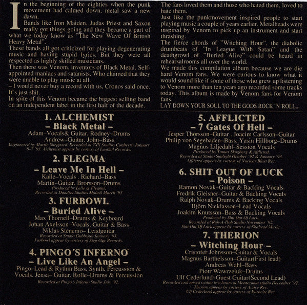 Various : Promoters Of The Third World War (A Tribute To Venom) (CD, Comp)