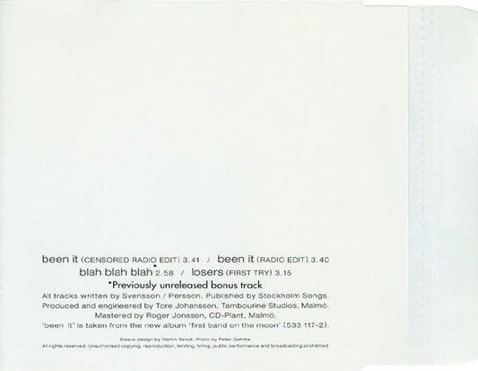 The Cardigans : Been It (CD, Single)