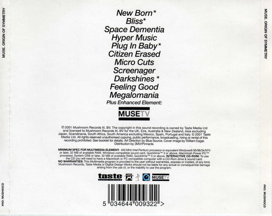 Muse : Origin Of Symmetry (CD, Album, Enh)