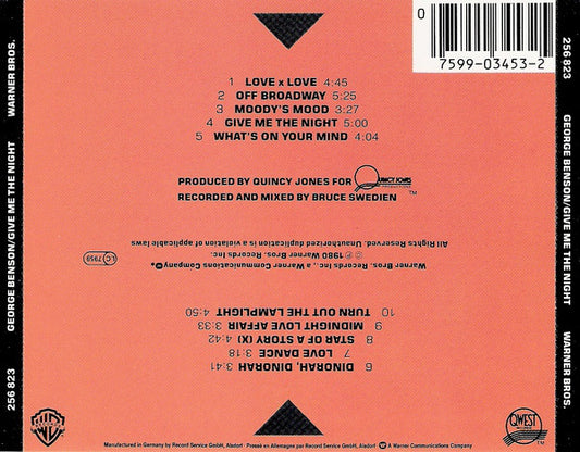 George Benson : Give Me The Night (CD, Album, RE)