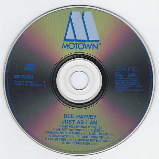 Dee Harvey : Just As I Am (CD, Album)