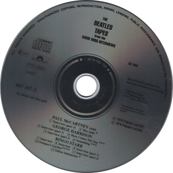 The Beatles / David Wigg : The Beatles Tapes From The David Wigg Interviews (2xCD, RE)
