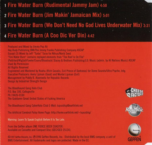Bloodhound Gang : Fire Water Burn (CD, Maxi)