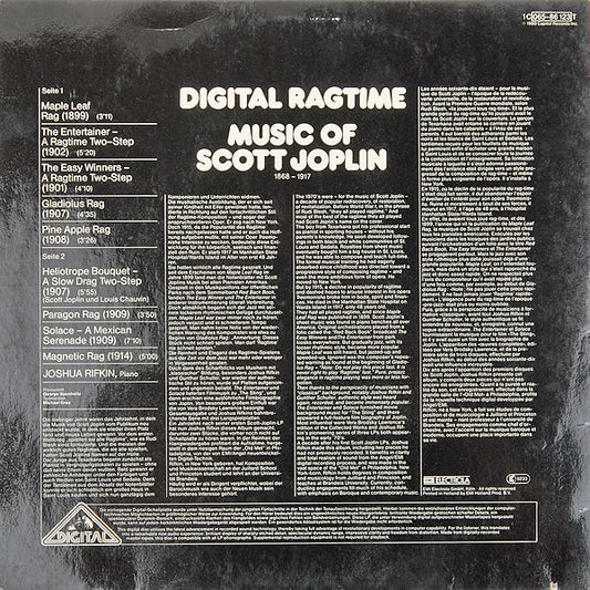 Joshua Rifkin : Digital Ragtime - Music Of Scott Joplin (LP, Album)