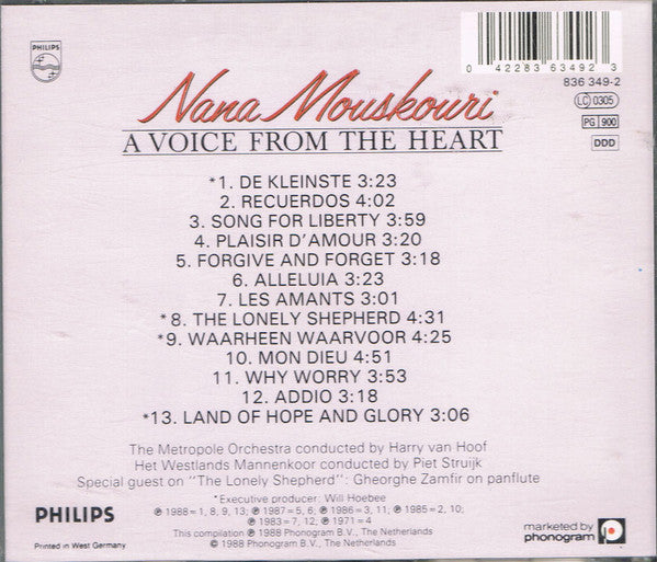 Nana Mouskouri : A Voice From The Heart (CD, Comp)