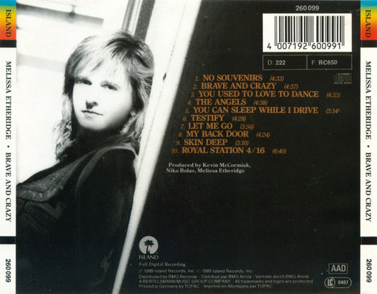 Melissa Etheridge : Brave And Crazy (CD, Album)