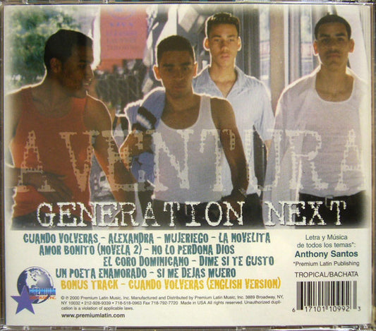 Aventura : Generation Next (CD, Album)