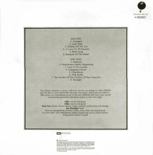The Sallyangie Featuring Sally Oldfield And Mike Oldfield : Children Of The Sun (LP, Album, RE)