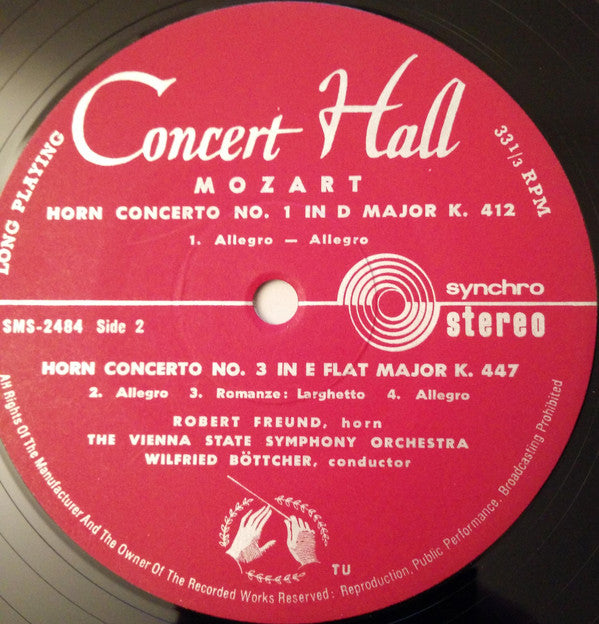 Wolfgang Amadeus Mozart, Rolf Eichler, Robert Freund, Tonkünstler Orchestra Leitung: Wilfried Boettcher : Klarinettenkonzert / Hornkonzert Nr. 1 / Hornkonzert Nr. 3 (LP)