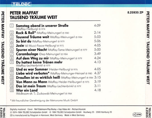 Peter Maffay : Tausend Träume Weit (CD, Comp)