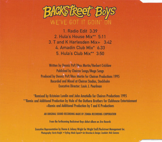 Backstreet Boys : We've Got It Goin' On (CD, Single)