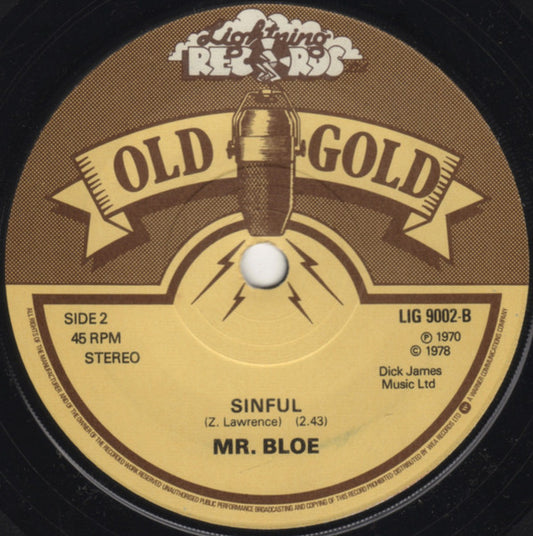 Mr. Bloe : Groovin' With Mr. Bloe (7")