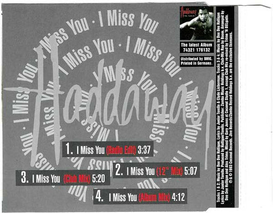 Haddaway : I Miss You (CD, Maxi)
