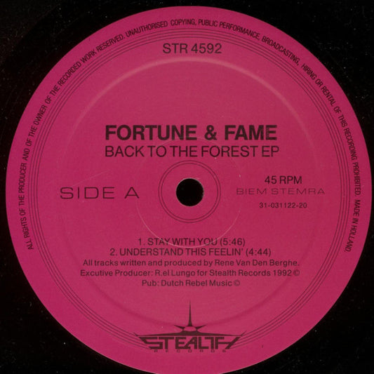 Fortune & Fame : Back To The Forest EP (12", EP)