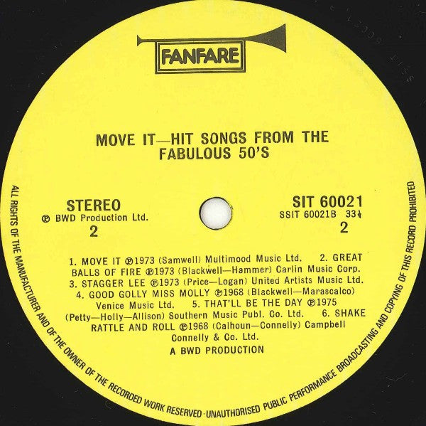 Unknown Artist : Move It - Hit Songs From The Fabulous 50's (LP)