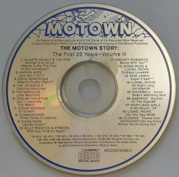 Various : The Motown Story - The First Twenty-Five Years (3xCD, Comp)