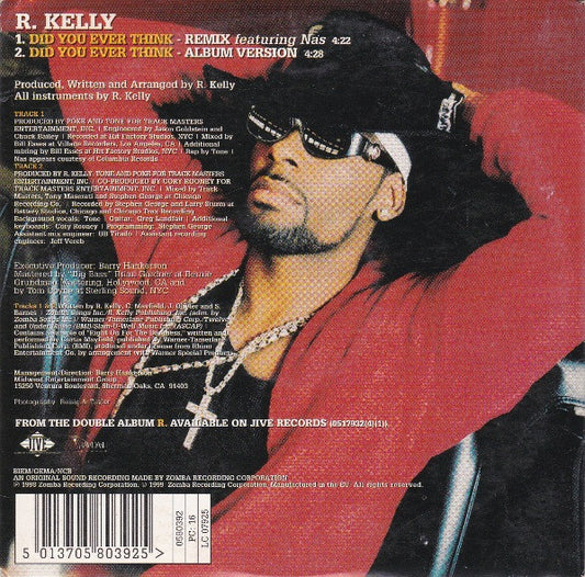 R. Kelly : Did You Ever Think (CD, Single, Car)