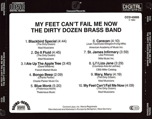 The Dirty Dozen Brass Band : My Feet Can't Fail Me Now (CD, Album)