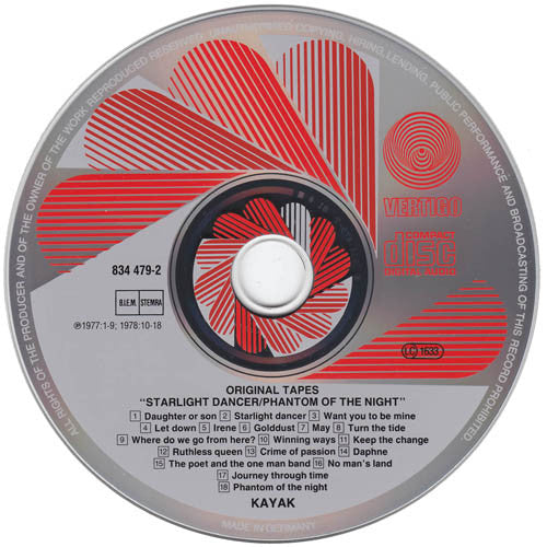 Kayak : Starlight Dancer / Phantom Of The Night (CD, Comp)