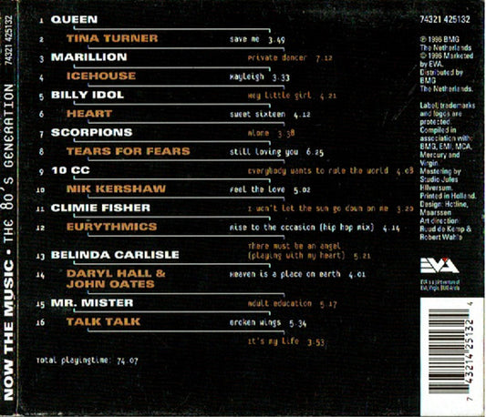 Various : Now The Music • The 80's Generation (CD, Comp)