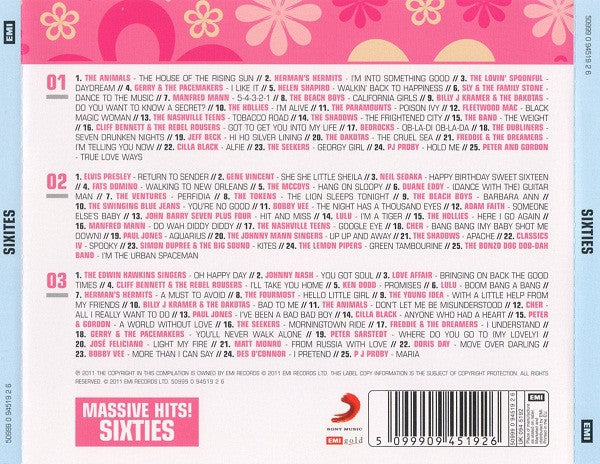 Various : Massive Hits! Sixties (3xCD, Comp)