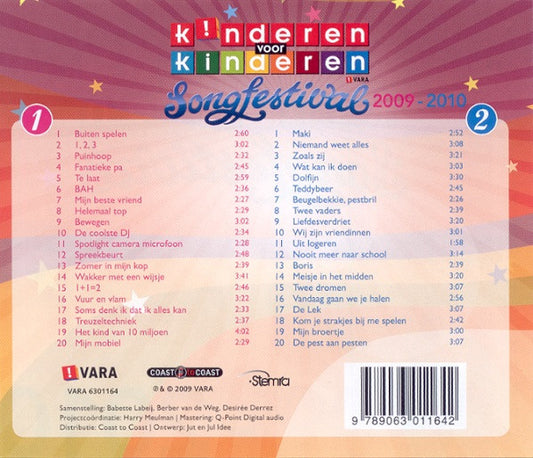 Kinderen voor Kinderen : Songfestival 2009-2010 (2xCD, Comp)