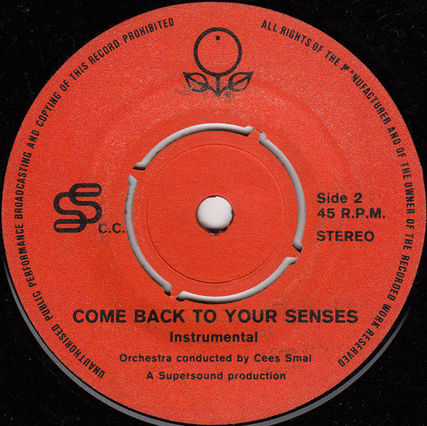 Letty de Jong / Cees Smal : Come Back To Your Senses (7")