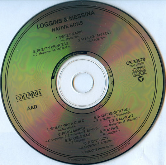 Loggins And Messina : Native Sons (CD, Album, RE)