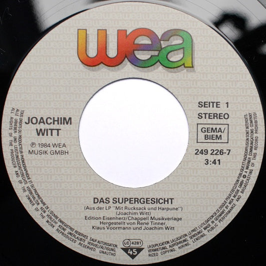 Joachim Witt : Das Supergesicht (7", Single)