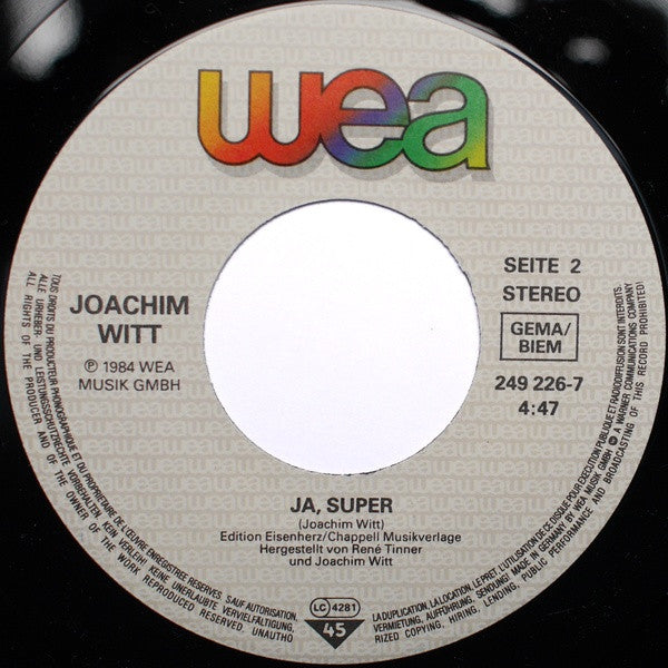 Joachim Witt : Das Supergesicht (7", Single)