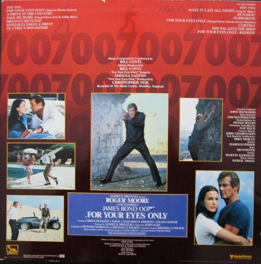 Bill Conti : For Your Eyes Only (Original Motion Picture Soundtrack) (LP, Album)