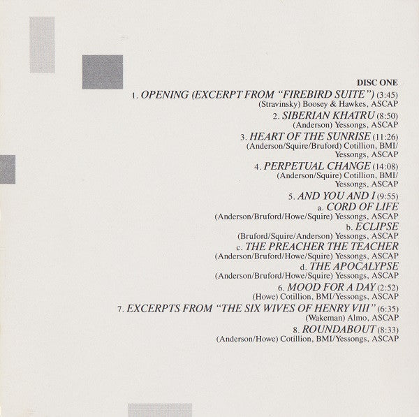 Yes : Yessongs (2xCD, Album, RE)