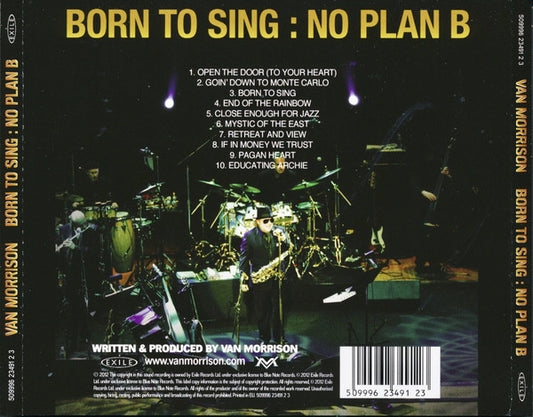 Van Morrison : Born To Sing : No Plan B (CD, Album)