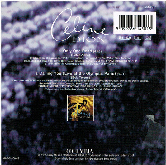 Céline Dion : Only One Road (CD, Single)