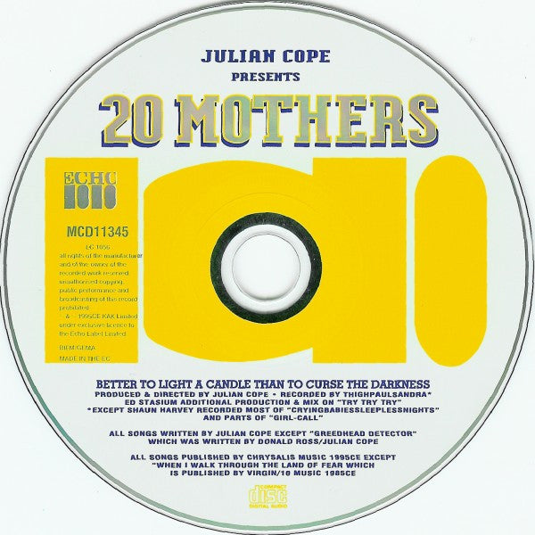 Julian Cope : 20 Mothers (CD, Album)