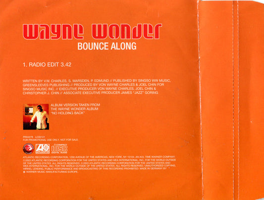 Wayne Wonder : Bounce Along (CD, Single, Promo)
