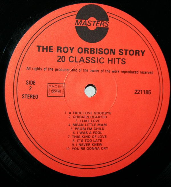 Roy Orbison : The Roy Orbison Story 20 Classic Hits (LP, Comp)