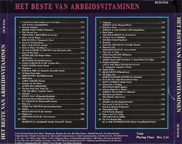 Various : Het Beste Van Arbeidsvitaminen (2xCD, Comp)