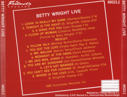 Betty Wright : Betty Wright Live (CD, Album, RE)
