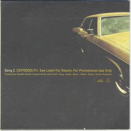 Blur : Song 2 (CD, Single, Promo, Car)