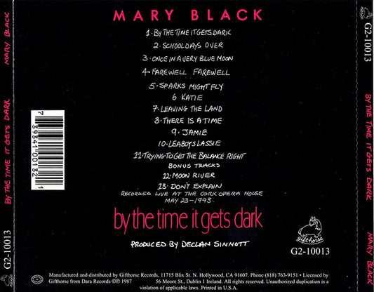 Mary Black : By The Time It Gets Dark (CD)