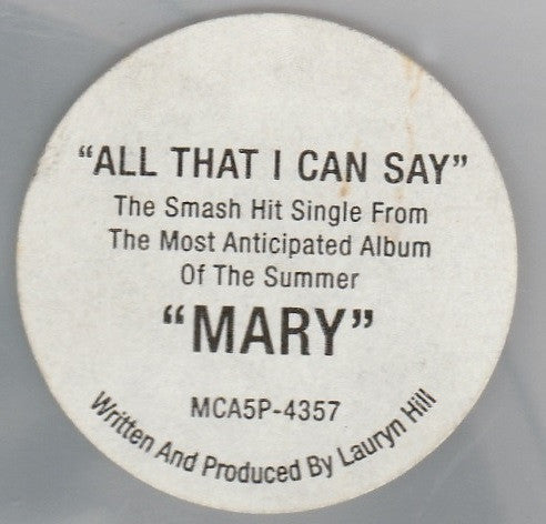 Mary J. Blige : All That I Can Say (CD, Single, Promo)