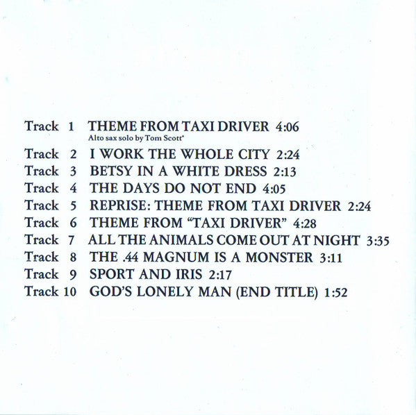 Bernard Herrmann : Taxi Driver (Original Soundtrack Recording) (CD, Album)
