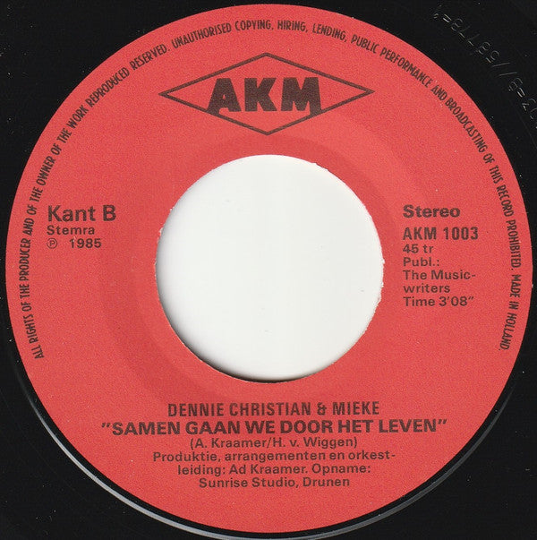Dennie Christian & Mieke : Gelukkig Zijn (7", Single)