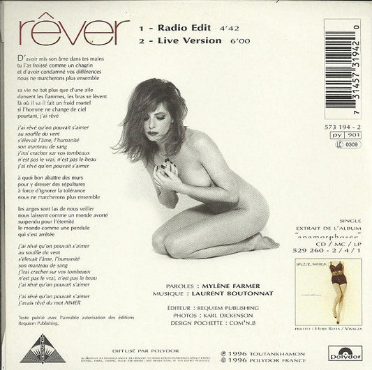 Mylène Farmer : Rêver (CD, Single)